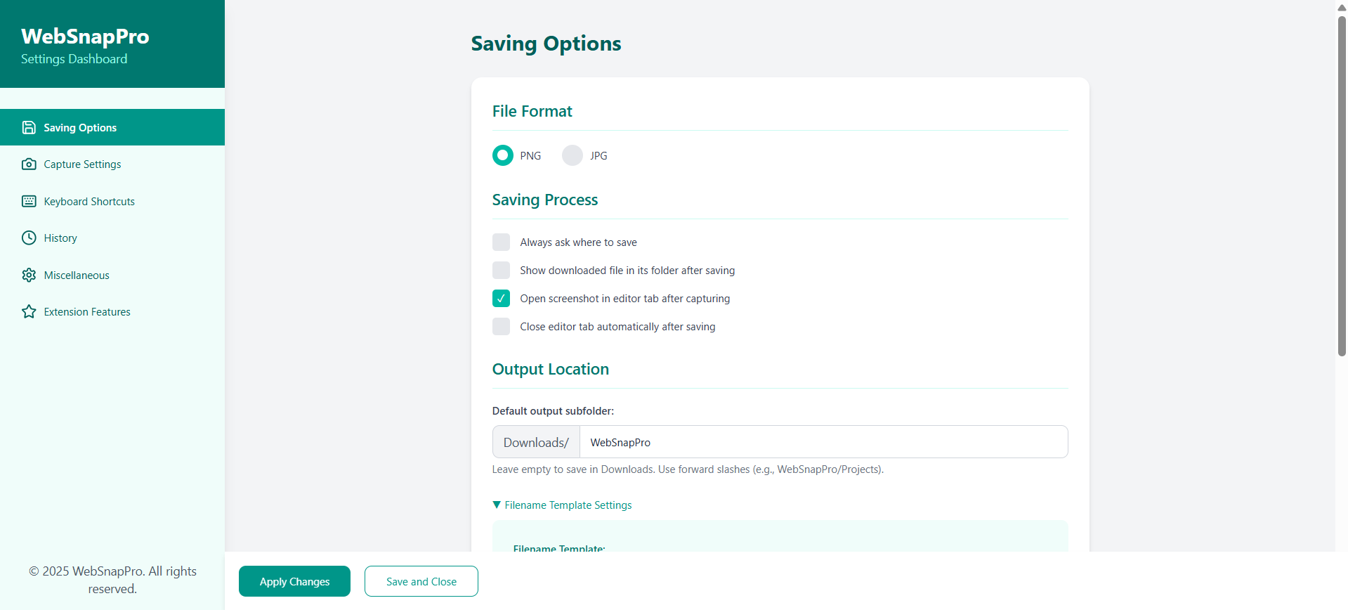 Screen capture features